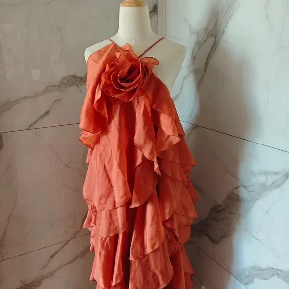 Pandorea Layered Maxi Dress - Coral Clay - Picture 4 of 10